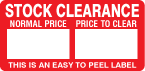 Stock Clearance Labels