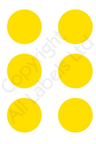 Coloured Dots - Yellow