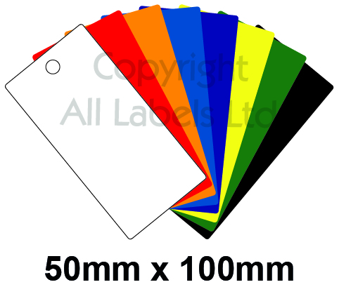 Blank Plastic Tags 50mm x 100mm