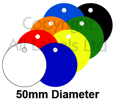 Blank Plastic Tags 50mm Diameter