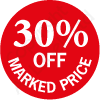 30% Off Marked Price Labels