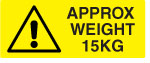 15KG Weight Warning Labels.