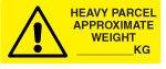 Approximate Weight Warning Labels.