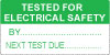 Write On Tested For Electrical Safety 2 Labels - Self Laminating