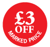 £3 Off Marked Price Labels