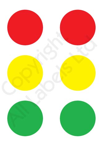 Coloured Dots - Radiant Green / Red or Yellow