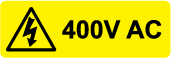 400V AC Voltage Labels