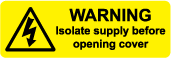 Warning - Isolate Supply Labels