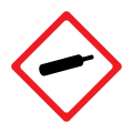 Compressed Gas GHS Hazard Warning Labels