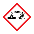 Corrosive GHS Hazard Warning Labels