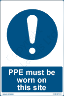 Personal Protective Equipment Must Be Worn sign