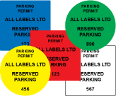 Parking Permit Labels  - Sequentially Numbered