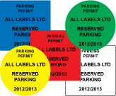 Parking Permit Labels