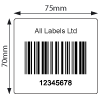 Standard Tote Bin Labels 75mm x 70mm